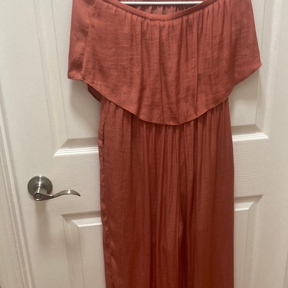 Naked Zebra Rust Cropped Jumpsuit - Picture 4 of 6